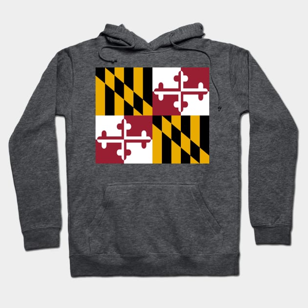 Maryland flag Hoodie by flag for all